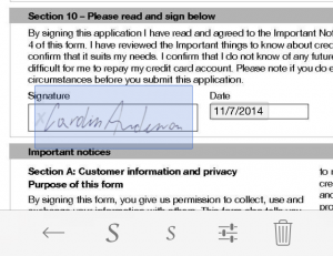 With ScanWritr you can also sign documents.