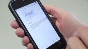 Sign a documents with your mobile device.