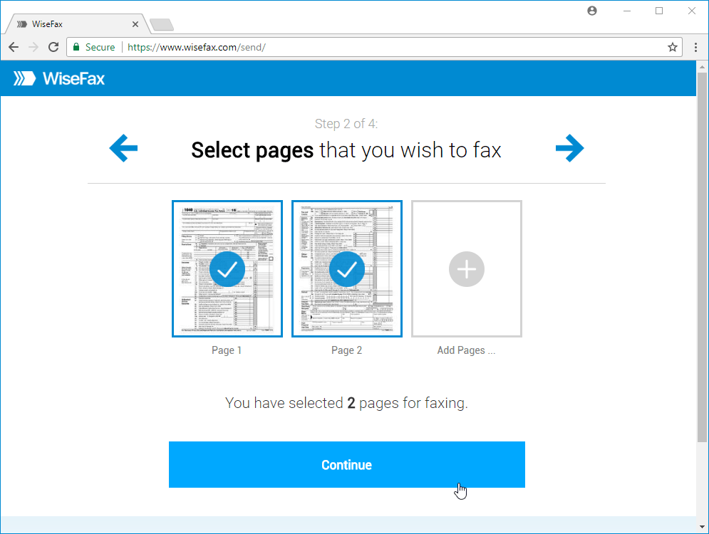 Fax from Chrome with WiseFax